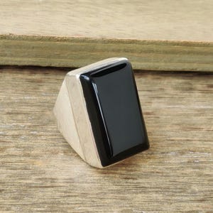 Black onyx Ring, Sterling Silver Ring, 925 Silver Ring, December Birthstone, black gemstone Ring, Anniversary gift, Christmas gift