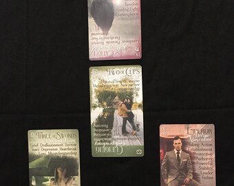 Inventor's Prototype Tarot Spread met 4 kaarten