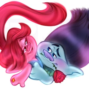 KEYCHAIN | Trolls Band Together | Poppy & Branch | 7cm, Clear Acrylic Charm, Double-sided | INTERNATIONAL PREORDER | Terrific Toons Art