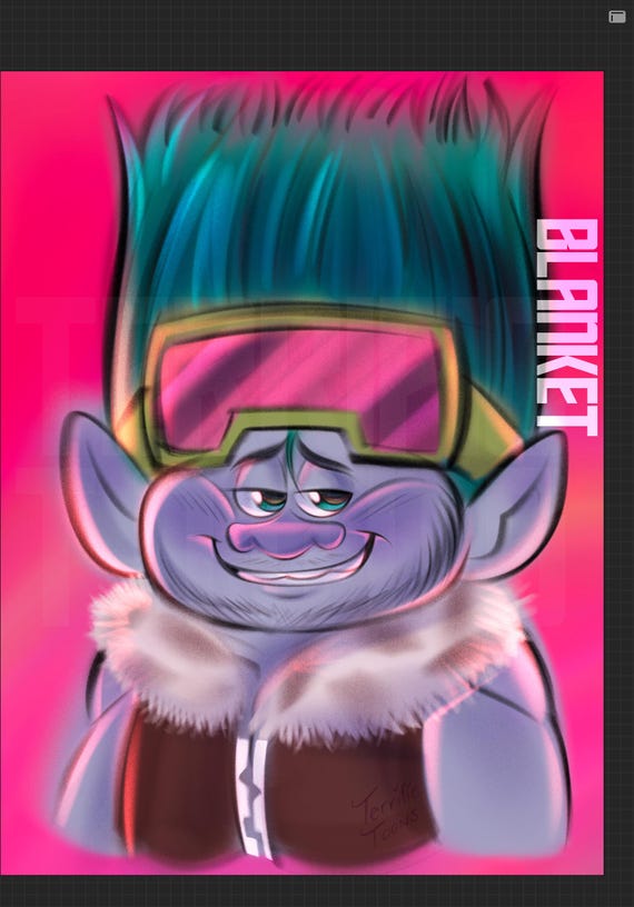 BLANKET Trolls Band Together Brozone John Dory Fuzzy Flannel