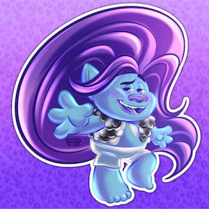 KEYCHAIN | Trolls Band Together | BroZone Bruce | 7cm, Clear Acrylic Charm, Double-sided | INTERNATIONAL PREORDER | Terrific Toons Art