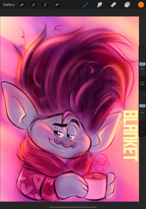 BLANKET Trolls Band Together Branch Morning Coffee Fuzzy