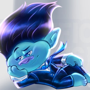 KEYCHAIN | Trolls Band Together | Suit & Tie Branch | 7cm, Clear Acrylic Charm, Double-sided | INTERNATIONAL PREORDER | Terrific Toons Art
