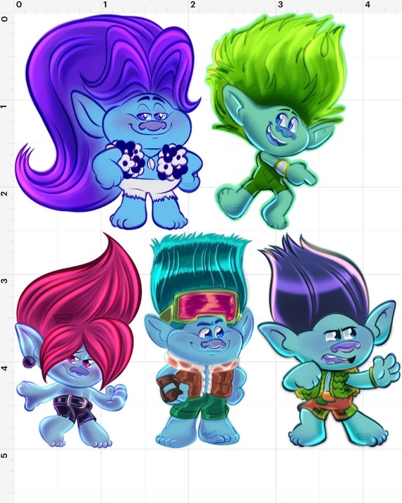 STICKERS Trolls Band Together SERIES Brozone Collection