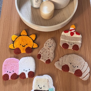 Jellycat inspired coaster. Soft toy coaster. Gift, Valentine’s, Easter, Birthday . Mug rug, decoration. Patch work