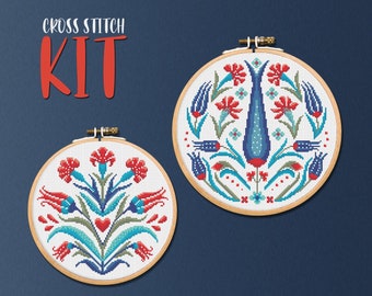 Kit De Broderie Au Point De Croix Compté Povitrulya « Keep Calm And Corgi On Ensemble De Marqueurs De Broderie Diy Pour Adultes Avec Patron E~p122015147