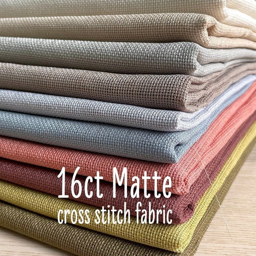 AIDA 16 Count Smokey Pearl Cross Stitch Fabric 16ct Steel Etsy