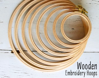 Nurge Beechwood Embroidery Hoop, Cross Stitch Circle Frame