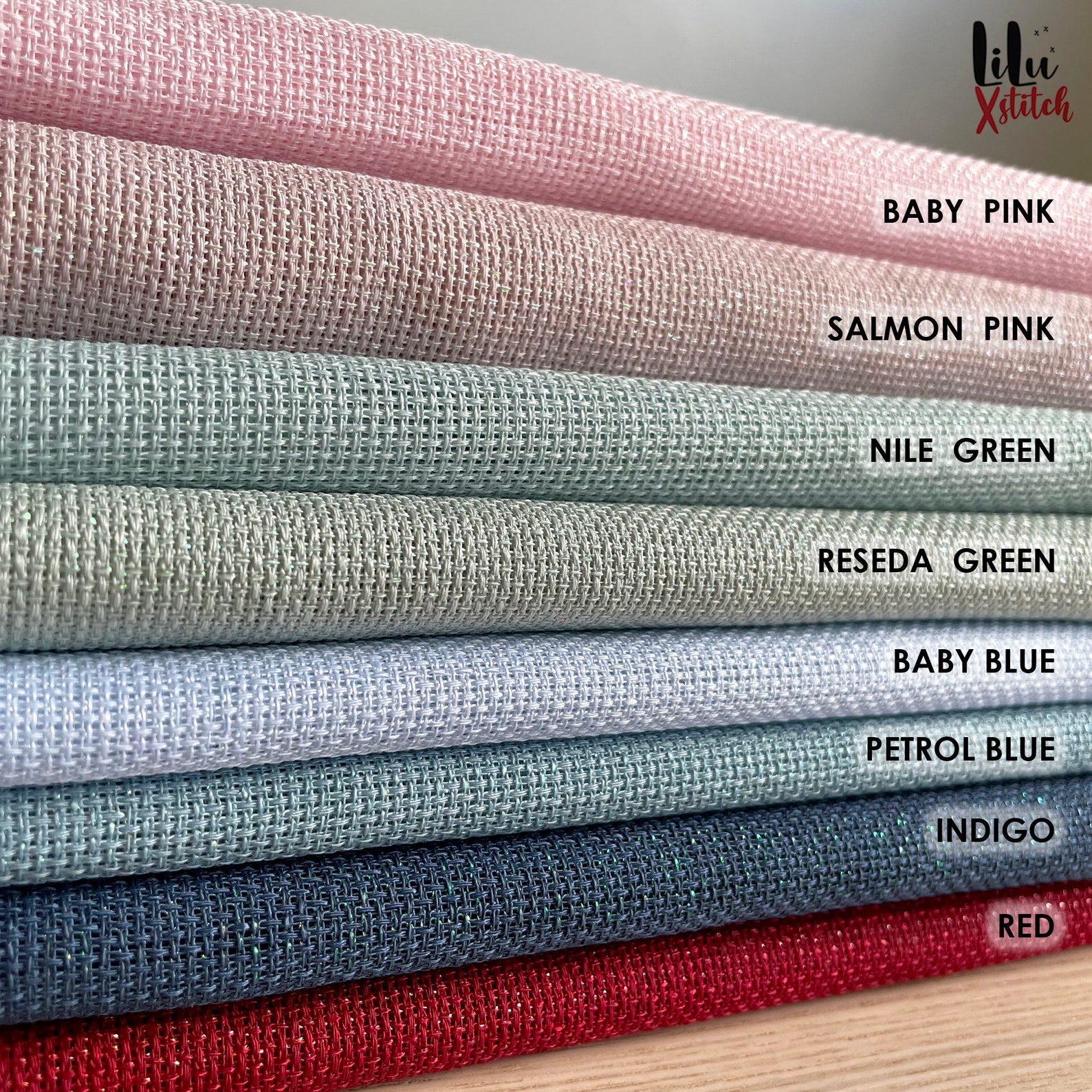 16ct Glitter Cross Stitch Fabric Sparkle Aida 16 count Etsy