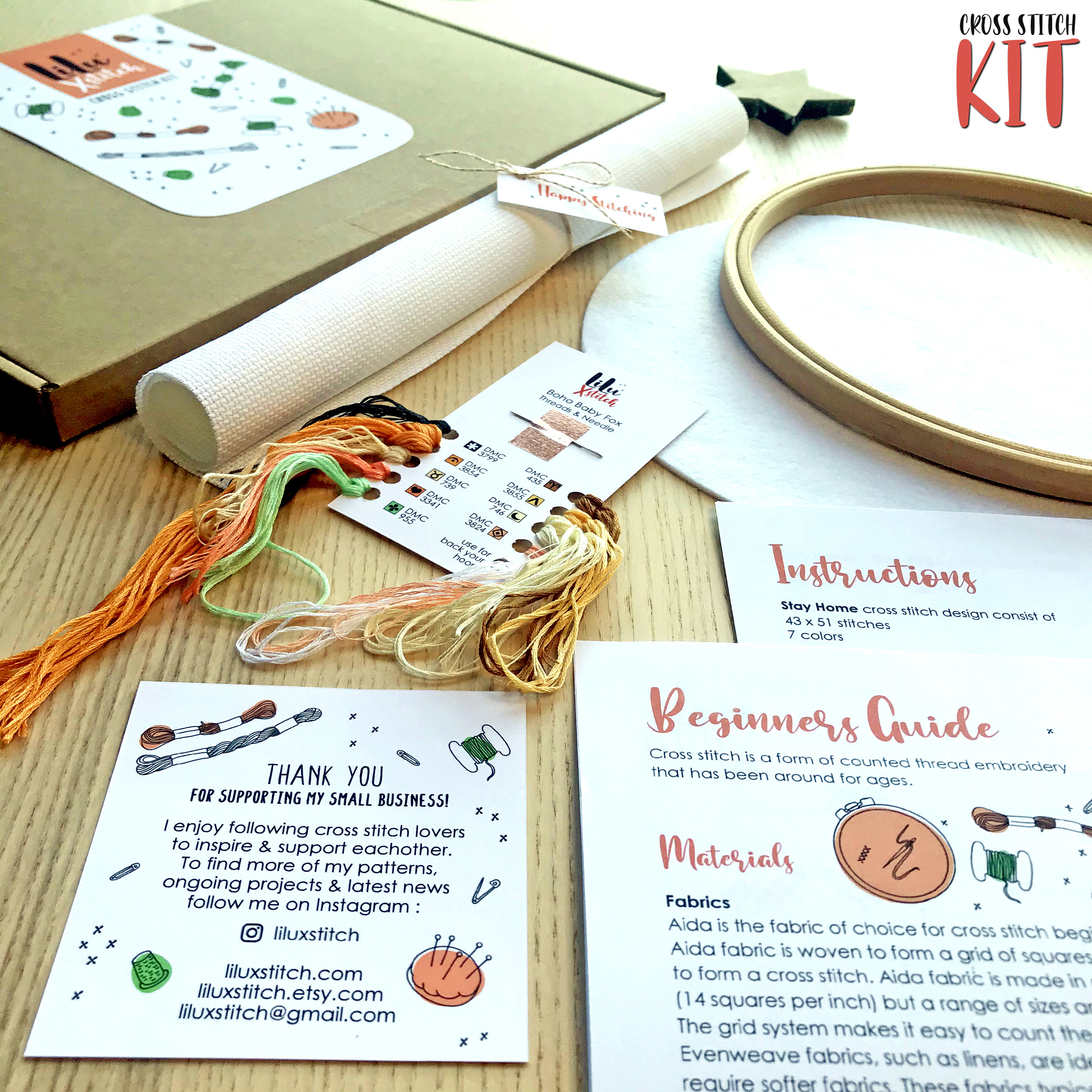 Kit Point De Croix Mindful Making Cueillette Sauvage