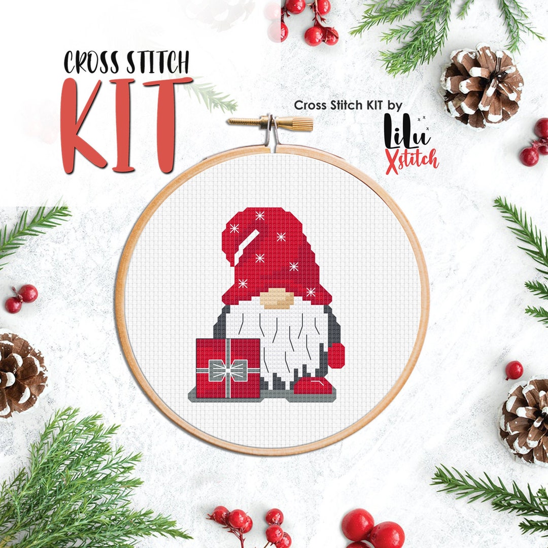 Christmas Cross Stitch KIT, JOY in the X'mas, Modern Cross Stitch Kits, Joy  Cross Stitch Xmas Cross Stitch Easy Cross Stitch, Embroidery Kit 