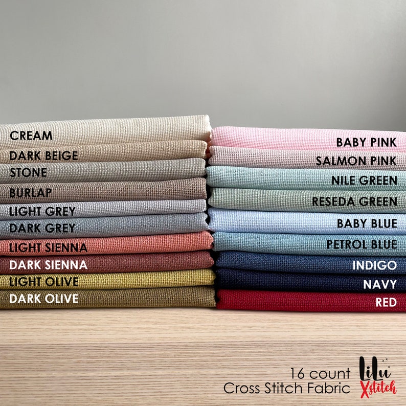 Aida Cross Stitch Fabric, Embroidery cloth with linen look uniform holes, 