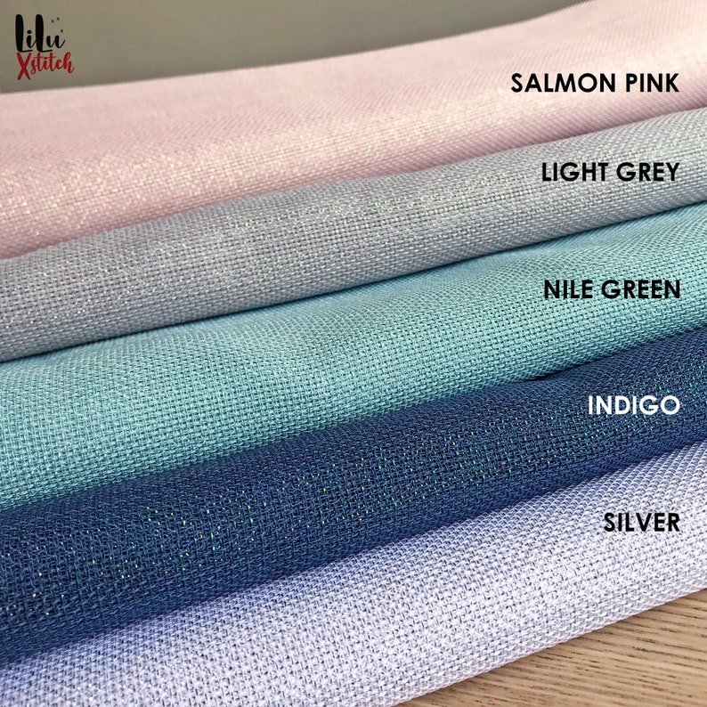 16ct Glitter Cross Stitch Fabric Sparkle Aida 16 Count Etsy UK