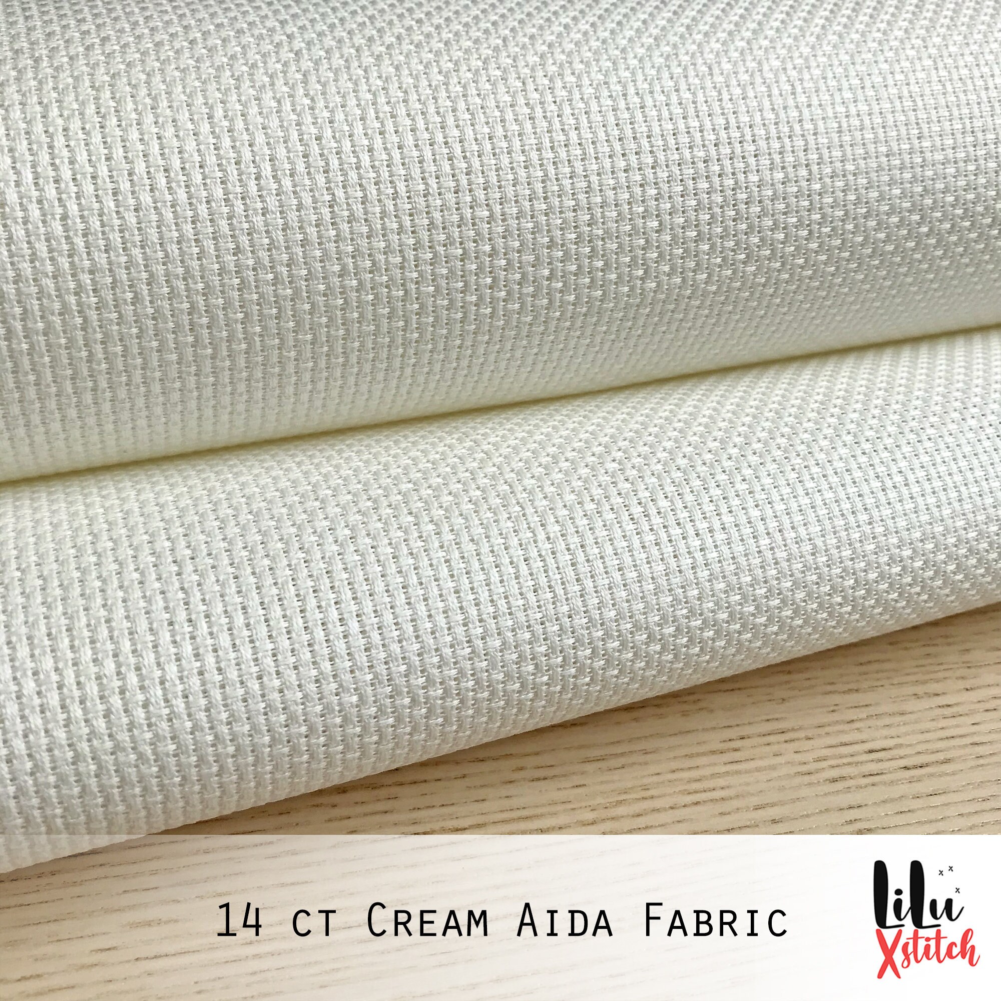 14ct Aida Fabric 14 Count Cream White or Black 100 Cotton Etsy Canada