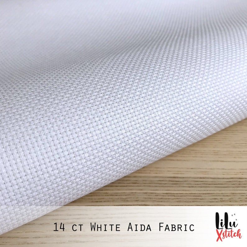 14ct Aida Fabric 14 Count Cream White or Black 100 Cotton Etsy UK