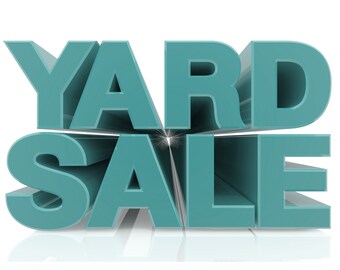 Yard Sale - Garage Sale - Community Sale custom 24x18 DOUBLE SIDED yard sign "Yard 3"