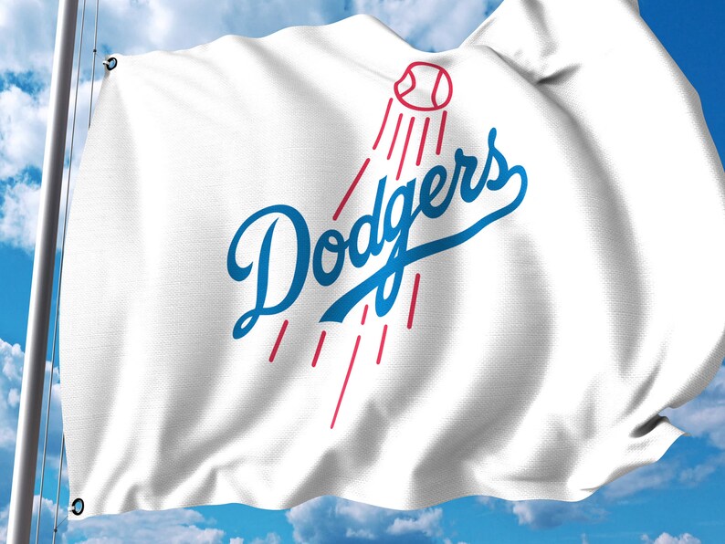 Los Angeles Dodgers Sports Baseball Custom Flag 24x18 DOUBLE Etsy