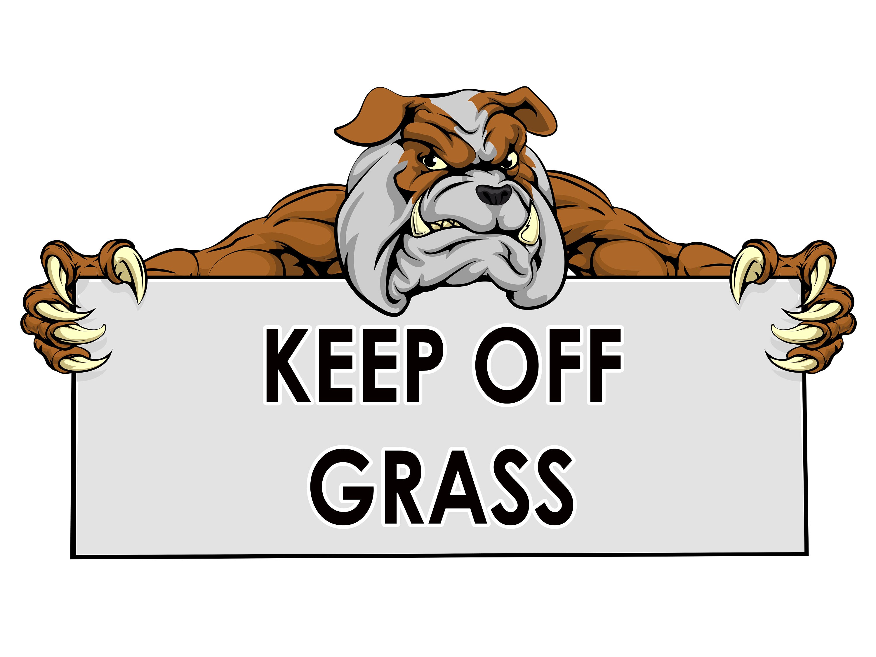 Dog Security 24x18 Yard / Property Corrugated plastic sign “Keep off Grass” - DOG_16