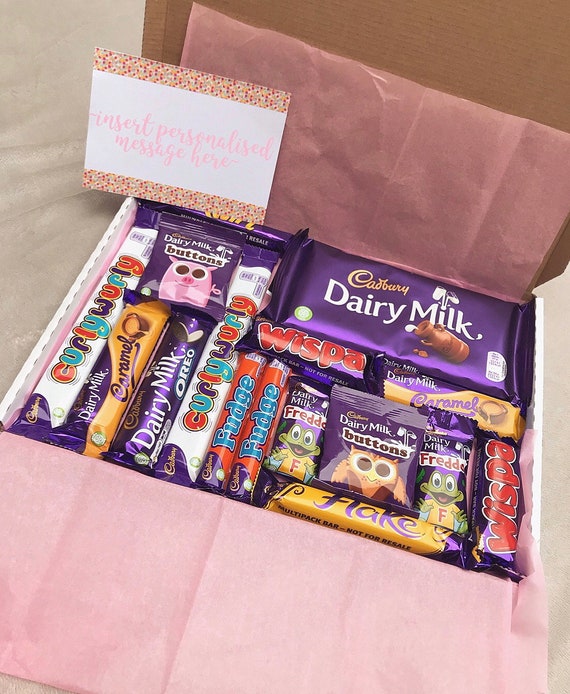Large Cadbury Chocolate Gift Box With Personalised Message Etsy