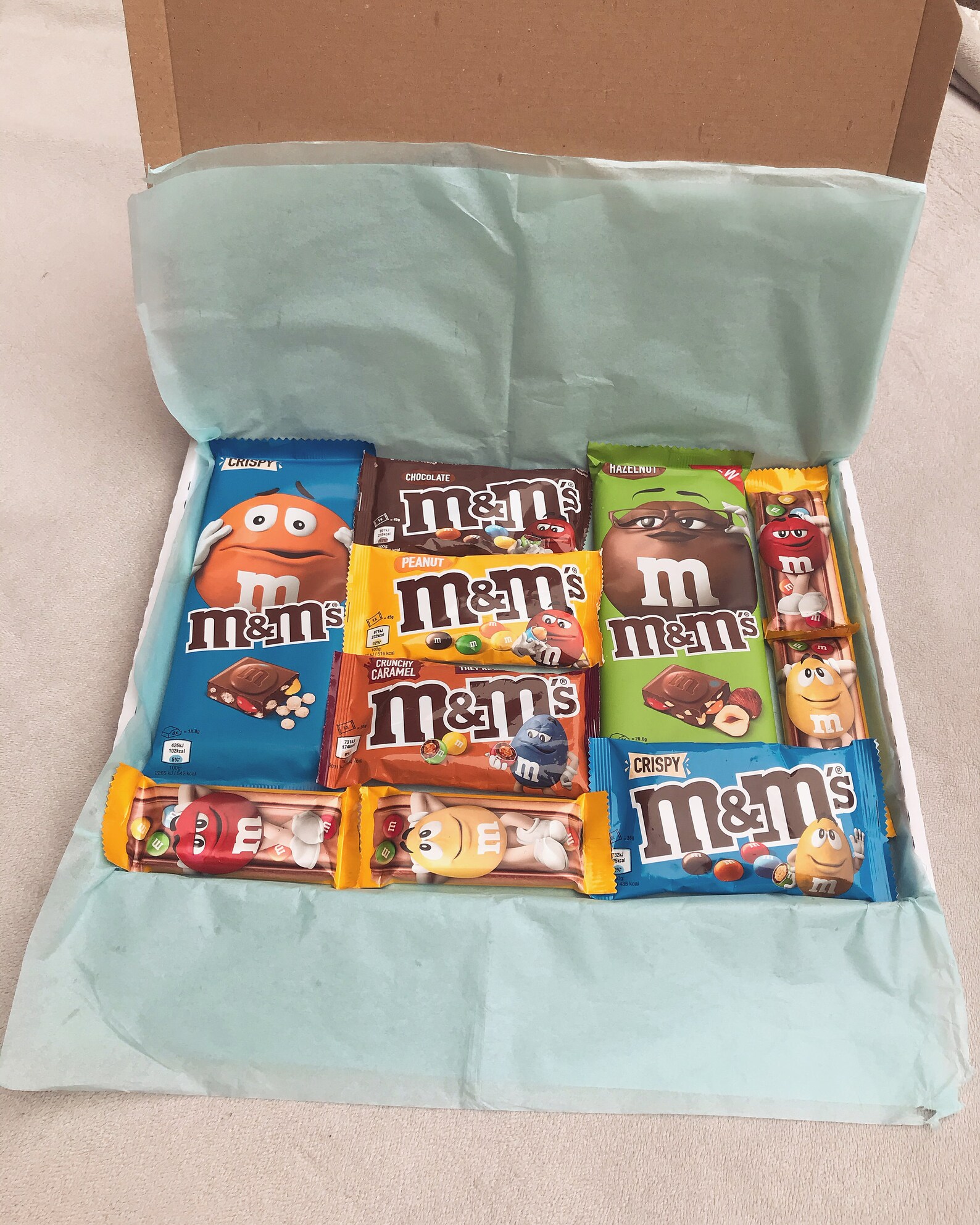 Large M&Ms Chocolate Gift Box with Personalised Message Card Etsy