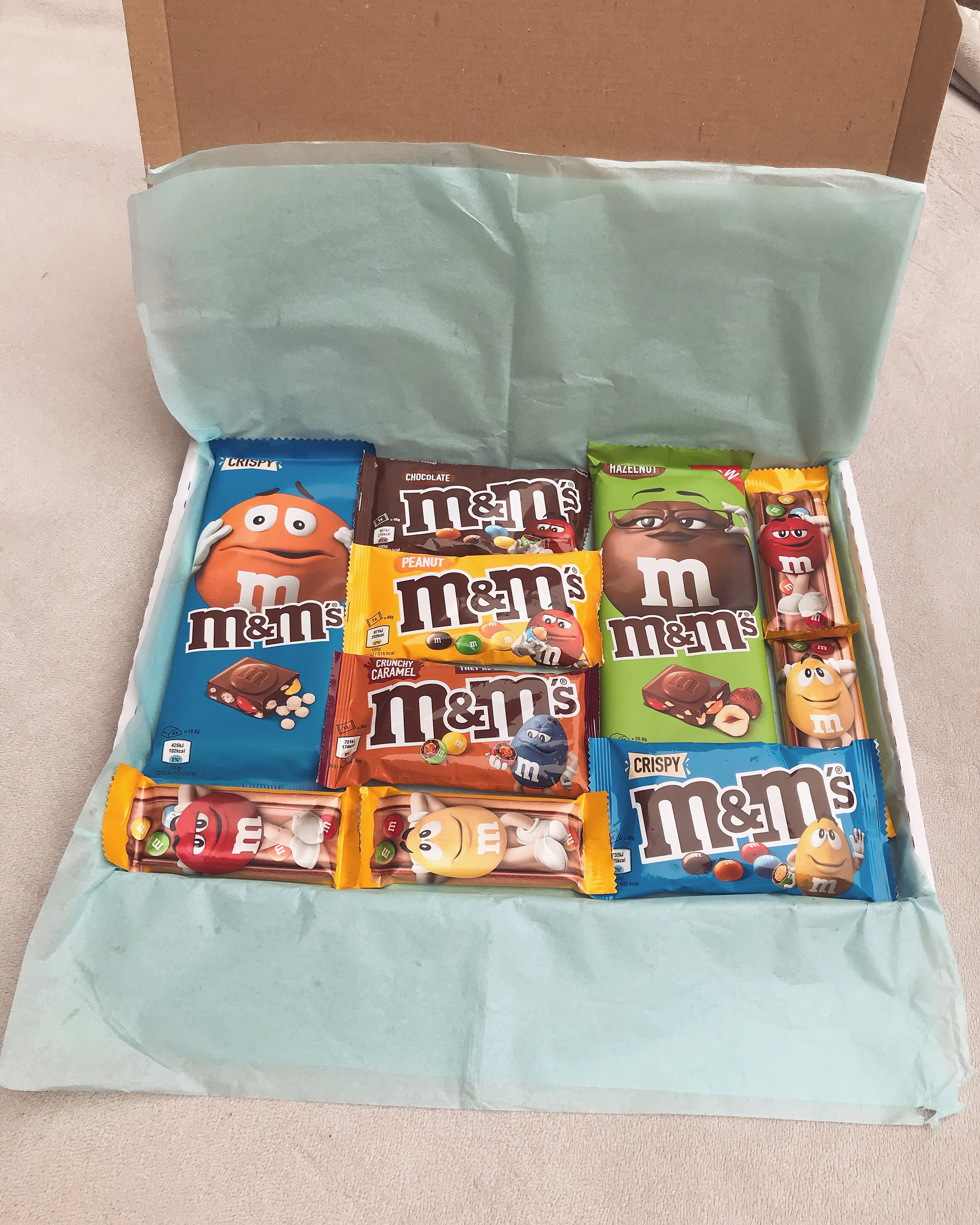 Large M&Ms Chocolate Gift Box with Personalised Message Card Etsy