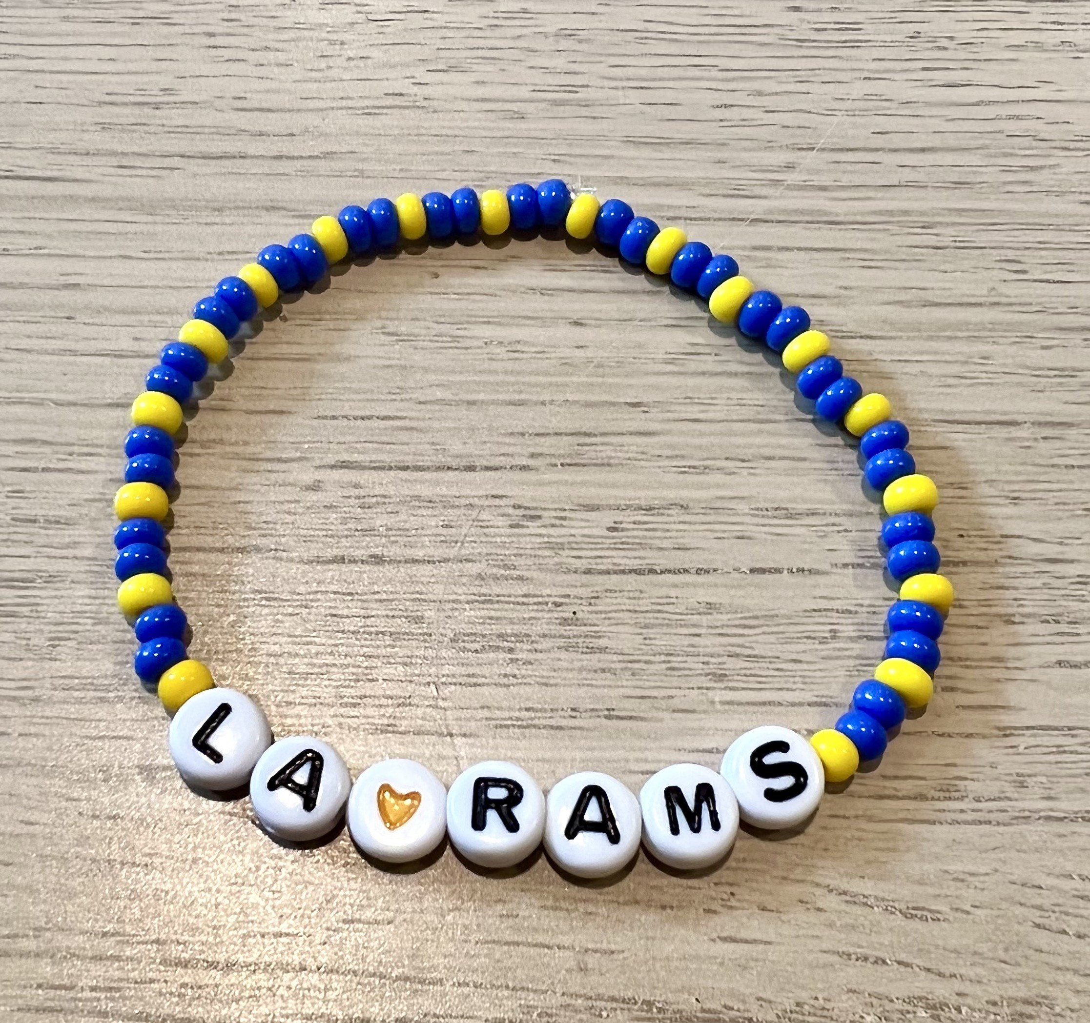 Los Angeles Rams NFL Gold Slogan Bracelet - Los Angeles Rams – NFL