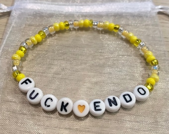 Fuck Endo Endometriosis Awareness Beaded Bracelet