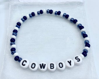 Dallas Cowboys NFL Beaded Bracelet