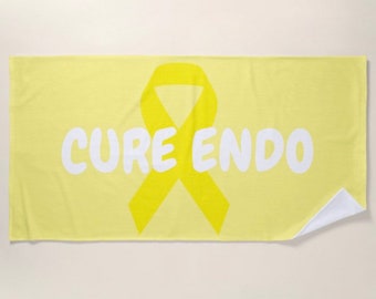 Cure Endo Endometriosis Awareness Beach Towel