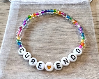 Cure Endo Endometriosis Awareness Rainbow Beaded Bracelet
