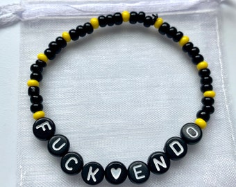 Fuck Endo Endometriosis Awareness Beaded Bracelet