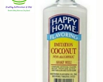 Happy Home Imitation Coconut Flavoring Non-Alcoholic 7 oz Bottle