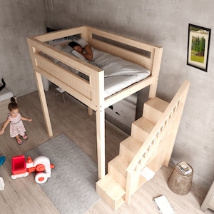 Diy plans for Multifunctional Twin Size Bunk bed , Stairs Bunk bed plan