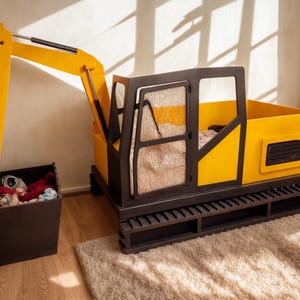 Transform Your Bedroom with Ultimate Full Size Excavator Bed plans – The Perfect Blend of Playfulness and Comfort