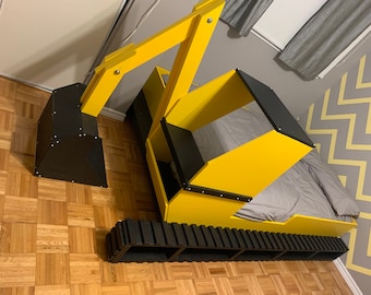 Excavator Bed DIY Plan: Twin Size Wooden Kids Bed (PDF Download)