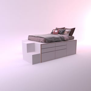Multifunctional Full Size bed with bed base plan, matress base bunkbed plan