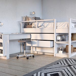 DIY Full-Size Bunk Bed with Storage, Desk & Drawers (Woodworking Plan)
