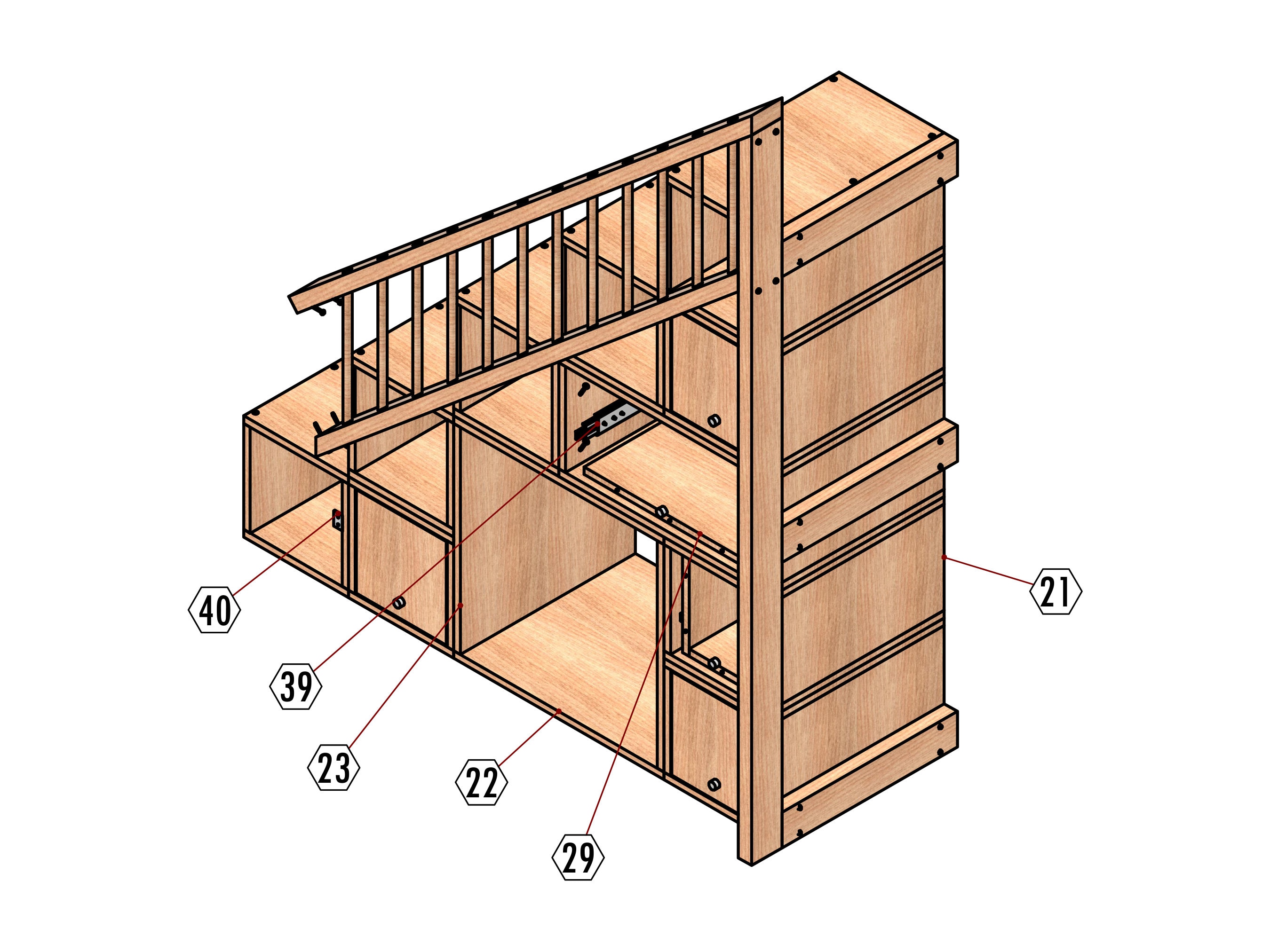 Diy Loft Bed Plan for Adultdiy Loft Bed Plansbuilt in Etsy Australia