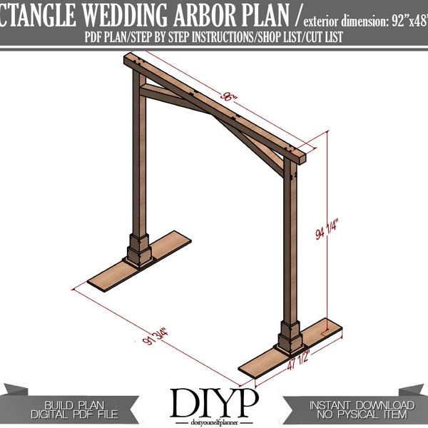 Diy wedding arbor plans, build plan for wedding arch for bohem wedding