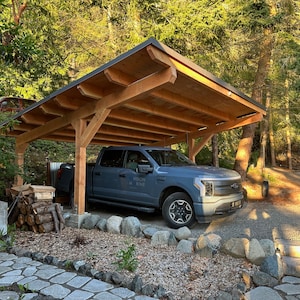 DIY Two Car Carport Plans: Wooden Canopy (PDF Download)