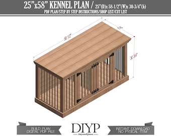 Modern hondenbenchplan: doe-het-zelf houten kennel (pdf)