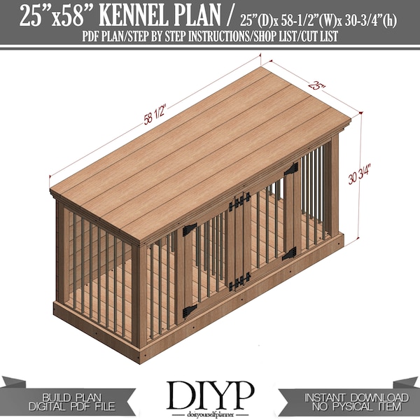 Diy dog crate plans - Dog cage build plan - Wooden Dog House - Dog kennel plans