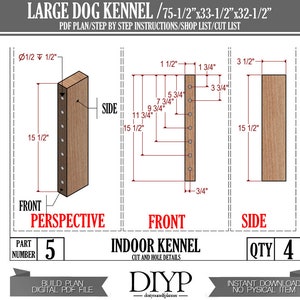 Planer för stora hundkojor: DIY inomhushundhus (PDF-plan) bild 6