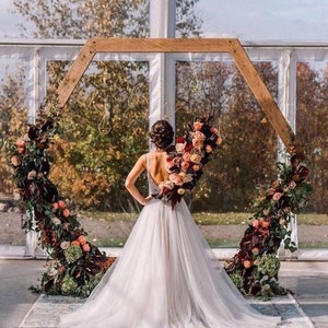 Plan de cenador de boda hexagonal portátil: ideas de arco de boda