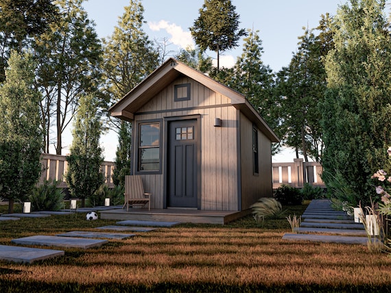 Small Cabin DIY build plans , 10'x20' Tiny House PDF plan