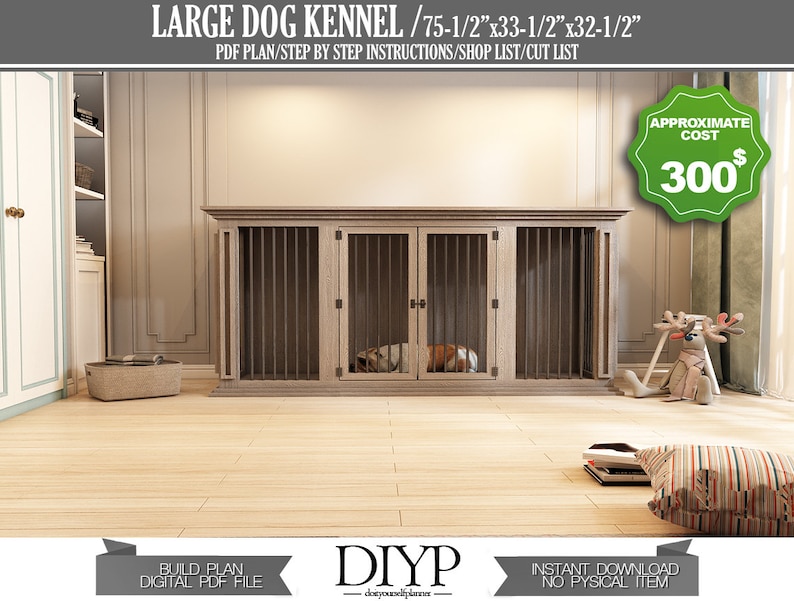 Planer för stora hundkojor: DIY inomhushundhus (PDF-plan) bild 4