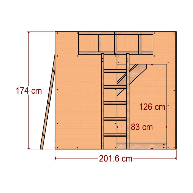Modern Triple Single Bunk Bed Plans With Slide, Storage, and Play Area ...