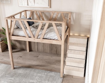 DIY Full-Size Bunk Bed Plans with Built-in Drawers