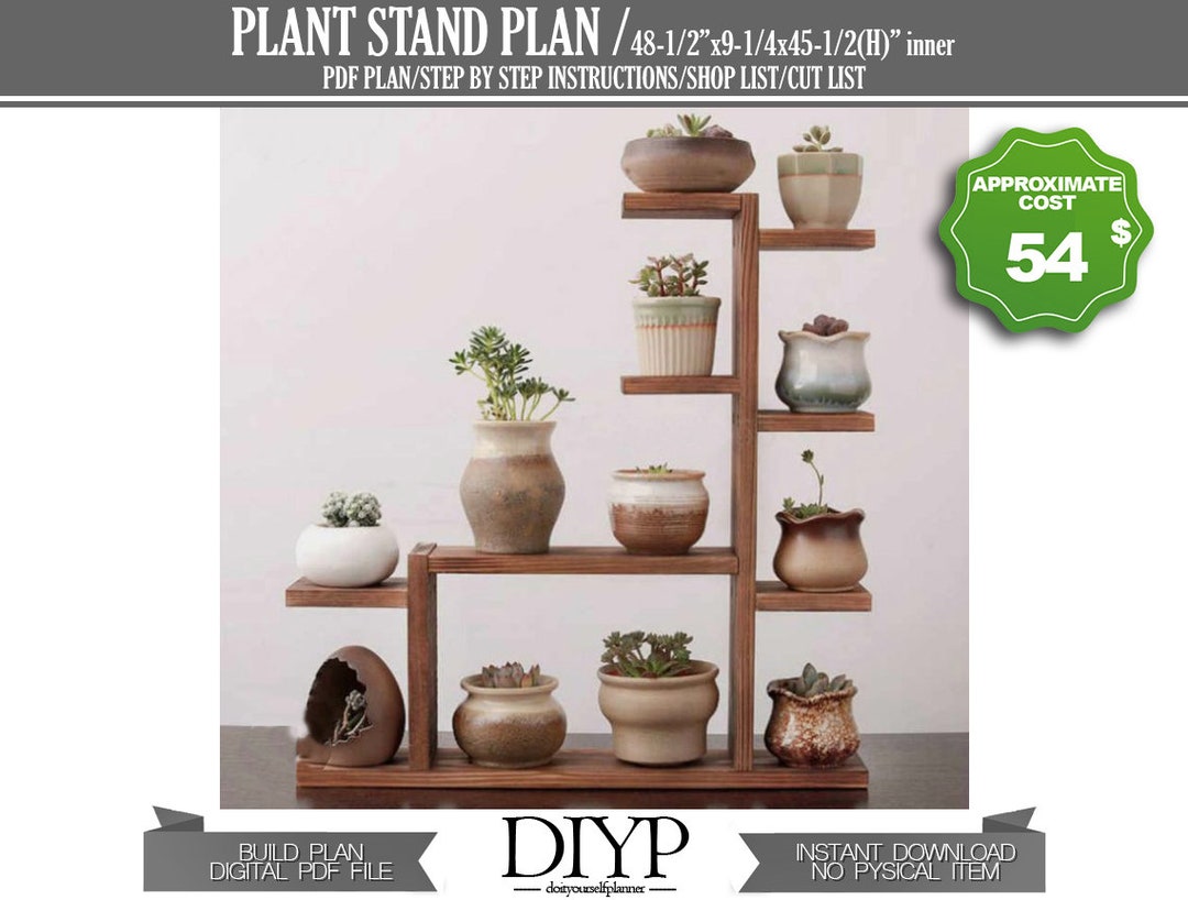 Flower Pots Display Rack Holder Indoor DIY Wooden Plant Etsy