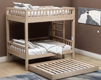 Queen Size Triple Bunk Bed Plan: DIY Loft Bed (PDF)